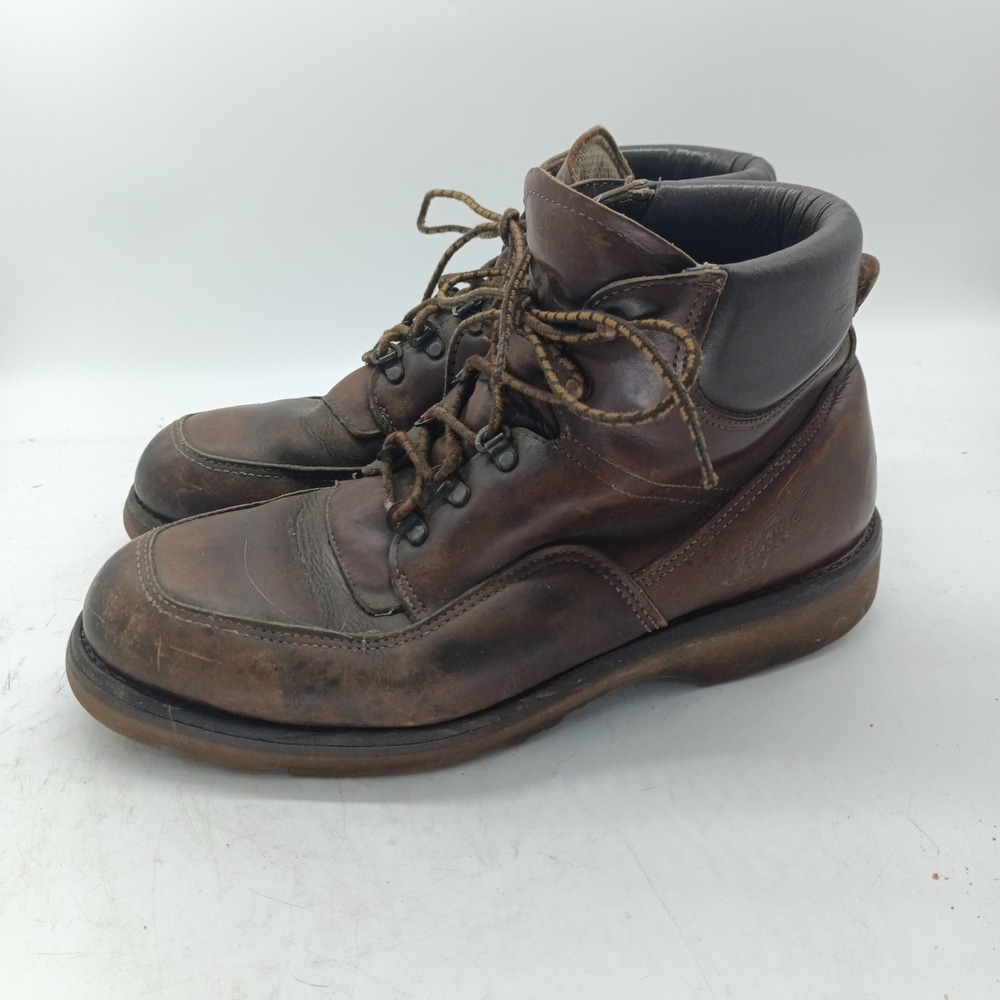 Red Wing Shoes 2156 Mens Brown Leather Moc Toe Work Boots Size 11 D USA Made s8